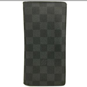 Authentic Louis Vuitton Damier Graphite Long Wallet Purse/SP4028.